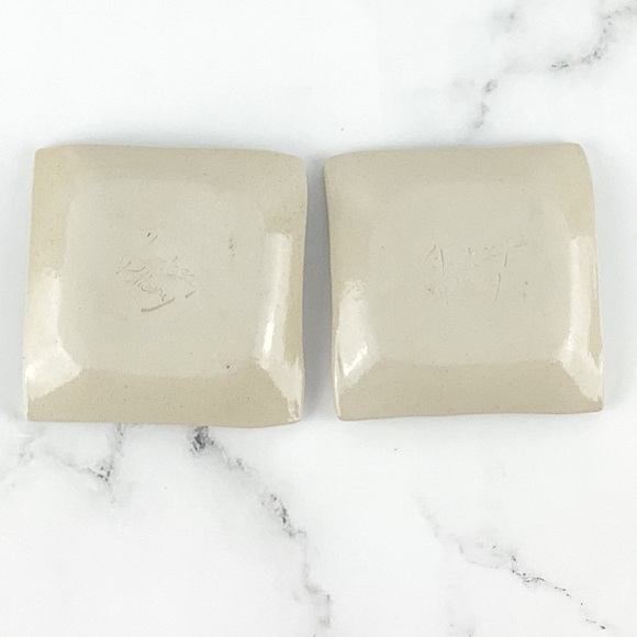 Kaleidoscope Pottery Beige Sauce Bowl Set of 2 - Picture 3 of 4